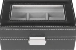 Watch Box 3 Watches Black Synthetic