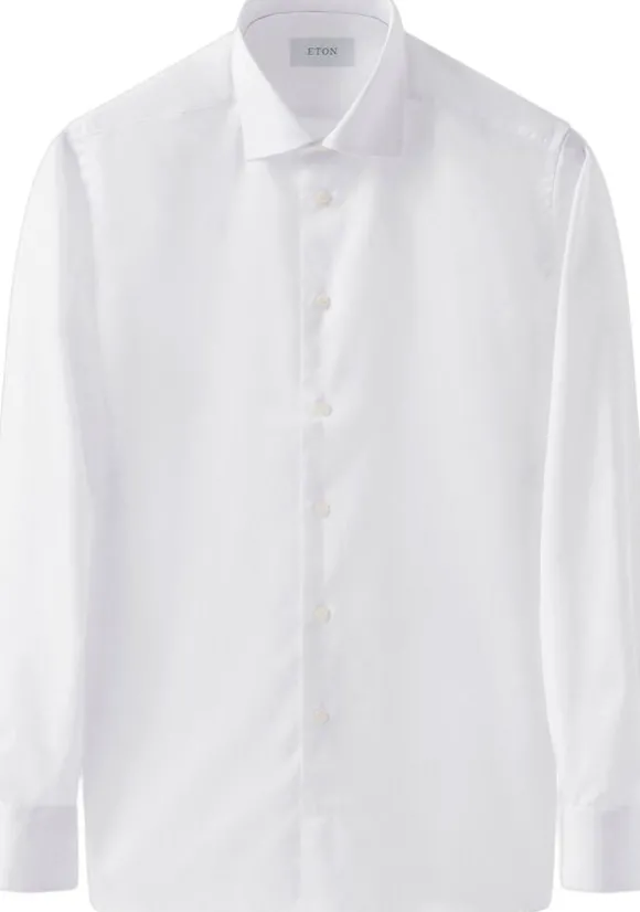 White Signature Twill Shirt - Contemporary Fit