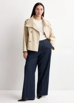 Wide leg mid-rise jeans