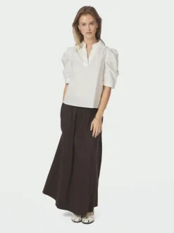 Yara Long Poplin Skirt